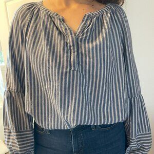 Time and Tru - Blue and White Tunic